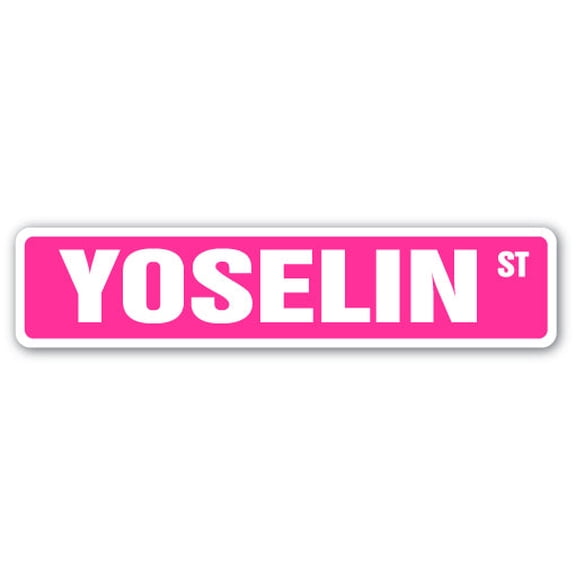 YOSELIN Street Sign Childrens Name Room Sign | Indoor/Outdoor |  18" Wide