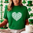 thumbnail image 6 of LEKWK St Patricks Day Tshirt Women Leprechaun Hat Line Art Basic Tees Short Sleeve Casual Tops Crew Neck Simple Graphic Daily Wear, 6 of 7