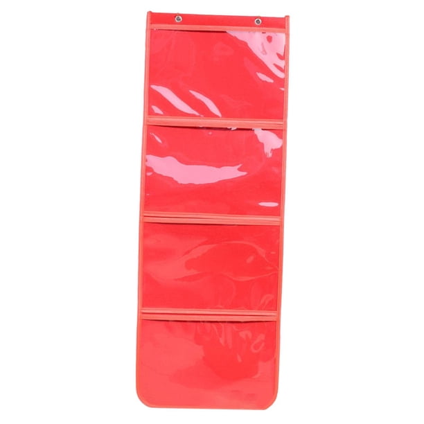 Bolsa para colgar pinturas de jardín de infantes Bolsas para colgar en la pared Bolsa para exhibir obras de arte Cuadrícula roja 4