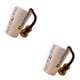 thumbnail image 1 of Bewildely Tazas estilo guitarra, Taza de cerámica elegante y duradera, tazas de té, novedad, taza de notas musicales, tazas de pentagrama de Pentagrama de guitarra negra 10x7.5 cm 2Conjunto, 1 of 1