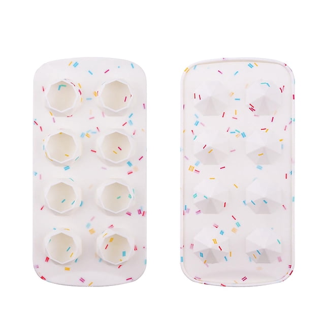 Molde para bandejas de hielo HUOGUO, silicona con forma de diamante, bricolaje, verano