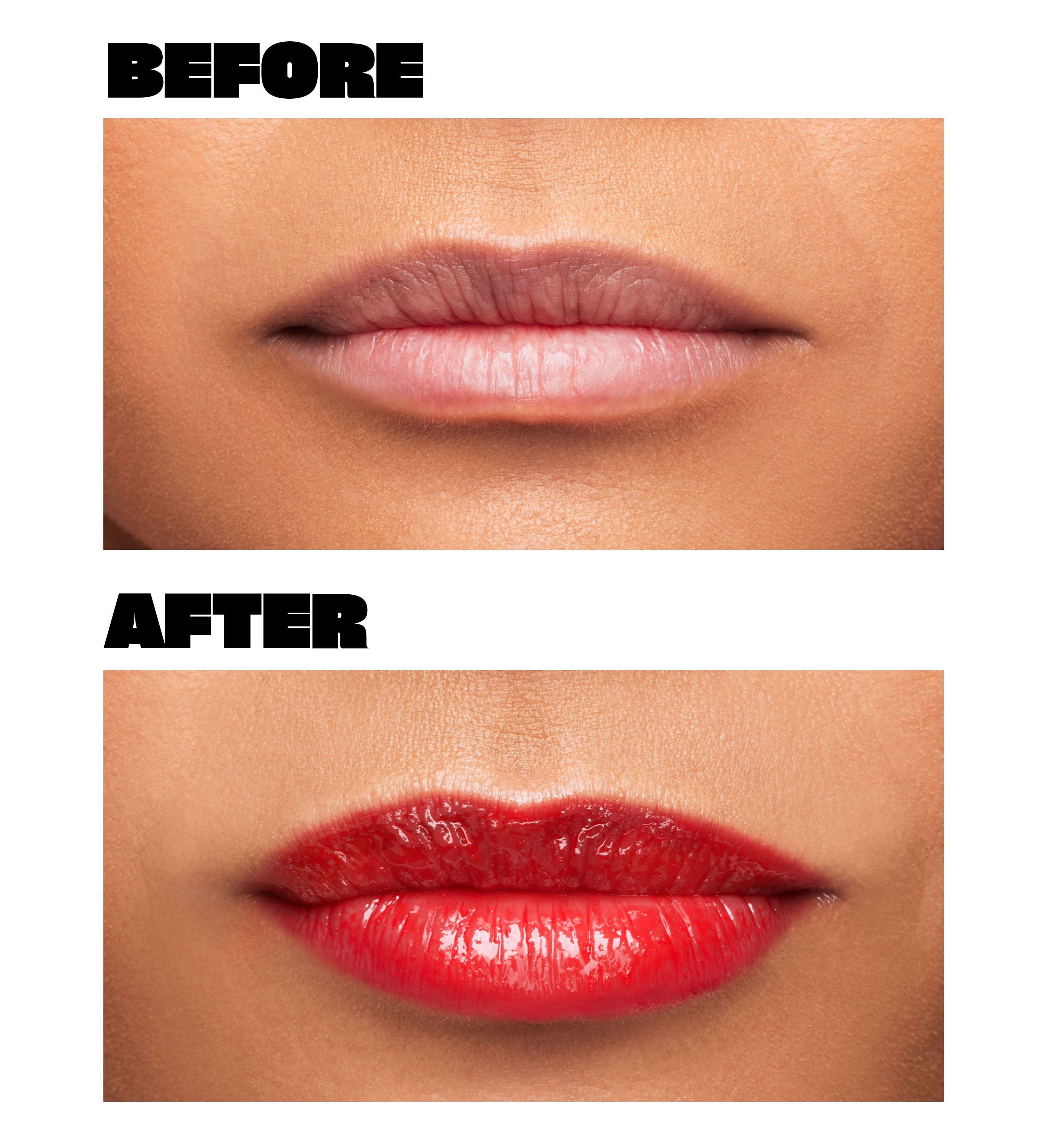 Babe Original Babe Glow Plumping Lip Jelly Lip Gloss with Hyaluronic Acid and Vitamin E, Red Glass
