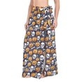 thumbnail image 2 of Women Sarong Wraps Pumpkin Skeleton Halloween Swimsuit Beach Pareo Bikini Coverups Skirt L, 2 of 7