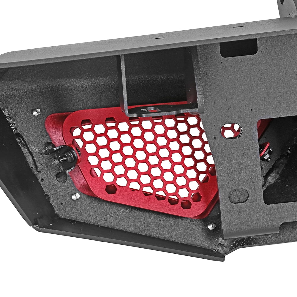 Bulken Winched Front Bumper Compatible with 2018-2022 Jeep Wrangler JL/2020-2022 Gladiator X Series