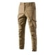 thumbnail image 1 of Pantalones largos de moda para hombre, casuales, de color puro, para exteriores, con cremallera y bolsillo, pantalones deportivos para hombre, 1 of 4