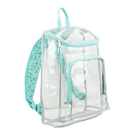 Eastsport Unisex Clear Top Loader Backpack, Turquoise
