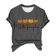 thumbnail image 4 of Clearance! HCURIBAD Shirts for Women, Womens Halloween Pumpkin Print T-Shirt Casual Round Neck Top, Womens Graphic Tees, Halloween Shirts for Women 1PC Top Gray 4XL, 4 of 4