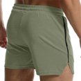 thumbnail image 5 of OIOLOYJM Swim Trunks Men 5 Inch Mesh Quick Dry Drawstring Waist Gym Running Board Shorts Lightweight Breathable Athletic Bathing Suit Army Green L, 5 of 6