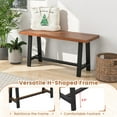 thumbnail image 5 of Resenkos 40 Inch Dining Bench 2 Person Entryway Shoe Bench with Metal Frame-40 inches,, 5 of 6