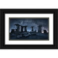 thumbnail image 1 of Xu, Simon 24x15 Black Ornate Wood Framed with Double Matting Museum Art Print Titled - Primival Arch and Columns, 1 of 4