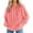 Pink, variant on Kiplyki Fall Hoodies for Women Zipper V-Neck Pullover Tops Long Sleeve Hooded Blouse Sweatshirt