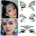 thumbnail image 2 of nipocaio 10pcs Face Diamond Sticker Acrylic Diamond Sticker Art Festival Wedding Birthday Party Decoration Face Diamond Sticker (Random Style), 2 of 5