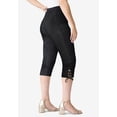 thumbnail image 3 of Roaman's Women's Plus Size Comfort Stretch Lace Up Capri Jean, 3 of 3