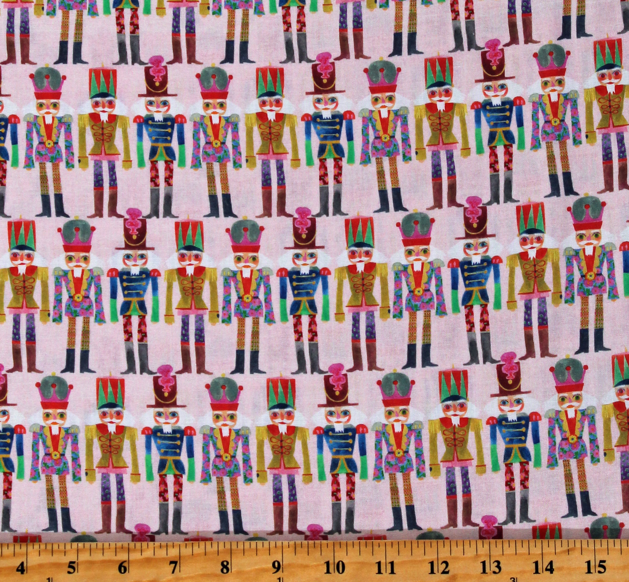 Cotton Nutcrackers Christmas Festive Decorations Holidays Pink Cotton
