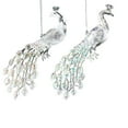 thumbnail image 1 of Acrylic Glitter Peacock Christmas Tree Ornaments, Iridescent Clear, 8-Inch, 2-Piece, 1 of 1