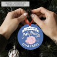 thumbnail image 2 of Vegan Ornament, Funny I Don't Eat Anything That Farts Metal Christmas Tree Decoration, Vegan Gag Gift for Vegetarians, 2 of 4