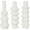 White Bubble Inspired Solid Abstract Cylinder S/3 4"W, 11"H, variant on DecMode 3"W, 11"H Abstract Bubble Inspired Black Ceramic Vase with Varying Shapes, Set of 3
