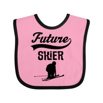 Inktastic Skiing Future Skier Boys or Girls Baby Bib
