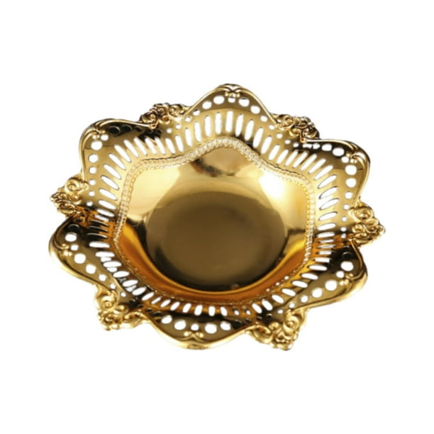 Bandeja para servir en tono dorado, plato para servir, soporte para anillos, bandeja multifunción para aperitivos. Estilo B