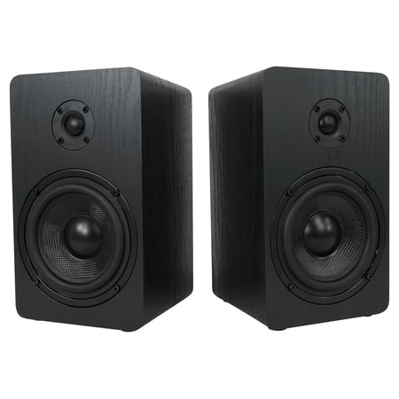 Pair Rockville RockShelf 58B 360w Black 5.25" Home Theater Bookshelf Speakers/8 Ohm