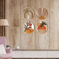 thumbnail image 1 of 4 piezas de decoración de pared de madera, artesanía decorativa, regalo de inauguración de la casa, colgante geométrico bohemio para dormitorio y sala, 1 of 8