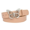 thumbnail image 2 of Women's Soft Leather Belt with Decorative Butterfly Buckle Stylish Waist Accessory, 2 of 7