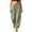 Army Green, variant on Womens Linen Pants Women Plus Size Straight Cigarette - Raw Hem Office Wine S