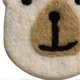 thumbnail image 3 of Cute Bear Wool Felt Coaster Soft Insulated Non-Slip Decorative Drink Coaster for Coffee White One Size, 3 of 4