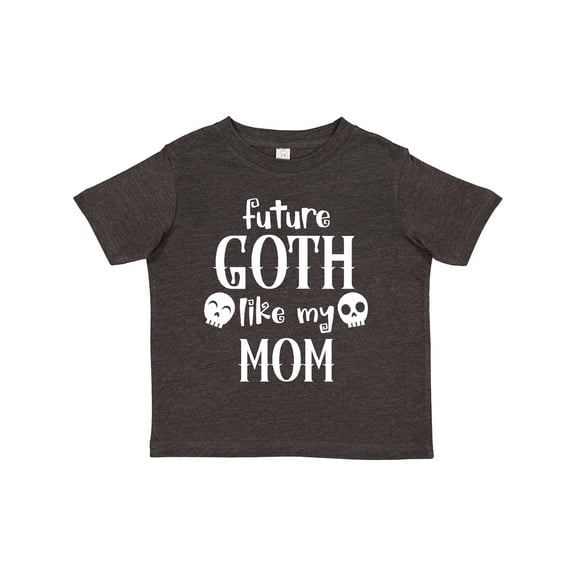 Inktastic Future Goth Like my Mom with Skulls Boys or Girls Toddler T-Shirt