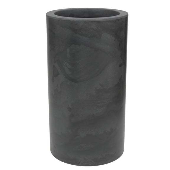 Ecobo 28.7 inches Eco-Friendly Round Pot Planter, Milano Indoor/Outdoor use, Durable, Versatile & Lightweight, Designed by Brazilian Artisans, Contemporary All-Weather Design – Black