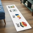 thumbnail image 3 of Laundry Room 2'x6' Runner Rugs for Hallway Kitchen Bedside Non Slip Washable, Wash Repeat Dry Fold Simple Drawn Entryway Rug Runners with Rubber Backing, Long Carpet Runner for Laundry Room, 3 of 8