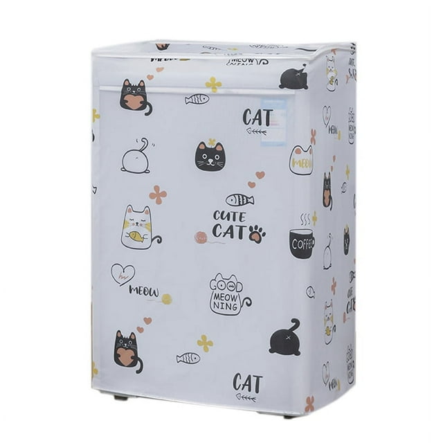 Dust Cover Cartoon Pattern Waterproof UV Resistance Anti Dirty Thickened Cover for 10kg Washing Machine