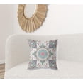 thumbnail image 5 of 20â€ Cream Pink Boho Flower Indoor Outdoor Throw Pillow, 5 of 5