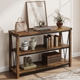 thumbnail image 2 of GloryStar Farmhouse Entryway Table,47 Inch Narrow Long Console Table with Storage, 3 Tier Wood Console Table for Living Room, 2 of 9