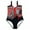 Red, variant on Women's Halter One Piece Swimsuit Floral Summer Backless Sexy Print Swimwear Beachwear Siamese Bikini Set Tummy Control Bathing Suits L