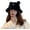 Black, variant on Women Kawaii Bear Ear Bucket Hat Cute Sherpa Fleece Fisherman Beanie Hats Winter Warm Japanese Korean Preppy Caps