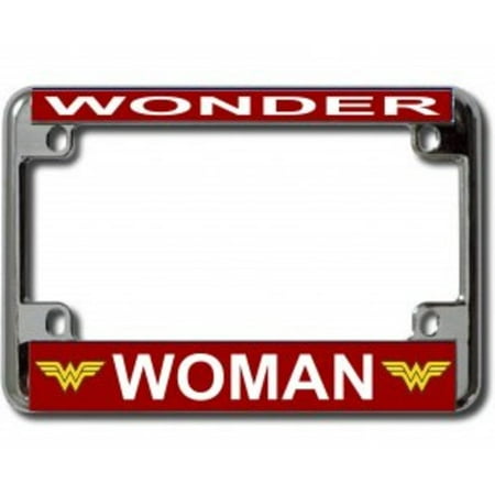 Wonder Woman Chrome Motorcycle License Plate Frame