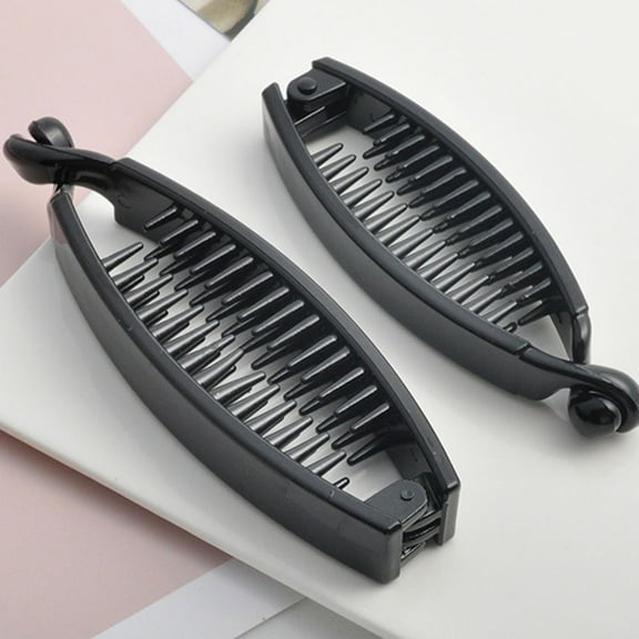 HOOWIFFY 6PCS Assorted Color Banana Hair Clips Set Hair Accessories for Women Daily Use and Styling