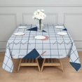 thumbnail image 4 of Christmas Square Tablecloth 42x42 Inch – Waterproof Polyester Printed Table Cover, Wrinkle Resistant & Washable for Kitchen Dining Picnic Party Decor, Single-v4-15, White, 4 of 6