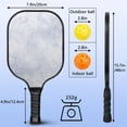 thumbnail image 4 of Pickleball Paddles Set Of 2, Fiberglass Surface, Ice Crystal Print, 4 Balls & Bag, 4 of 5