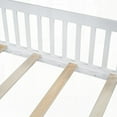 thumbnail image 6 of Wood Full Size House Platform Bed with Guardrail in White - Sturdy Pine Wood & MDF, 6 of 18