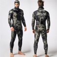 thumbnail image 2 of Traje de Neopreno para Hombre, Manga , 3 Mm, 2 Piezas, Traje de Baño, Traje de Deportes Acuáticos para Surfear - Camufje, S Sunnimix Traje de buceo para hombres, 2 of 8
