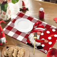 thumbnail image 2 of Set de Table Imprimé Cœur d'Amour Festif pour Fêtes Bordure Lin pour Couples et Dîners, 2 of 4