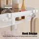 thumbnail image 5 of Bathroom Storage Rack | Multifunctional Sink Organizer | Wall Mounted Plastic Shelf | Dual Tier Design with Hooks | White Black | Space-Saving | 61x34x14.5cm | Easy Install | 1 Piece, 5 of 6