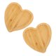 thumbnail image 3 of EeaseMX Bandeja de madera de bambú ecológica con forma de corazón, 2 unidades, para servir comida, té, café, pan, fruta, aperitivos, para hotel, restaurante y hogar., 3 of 7