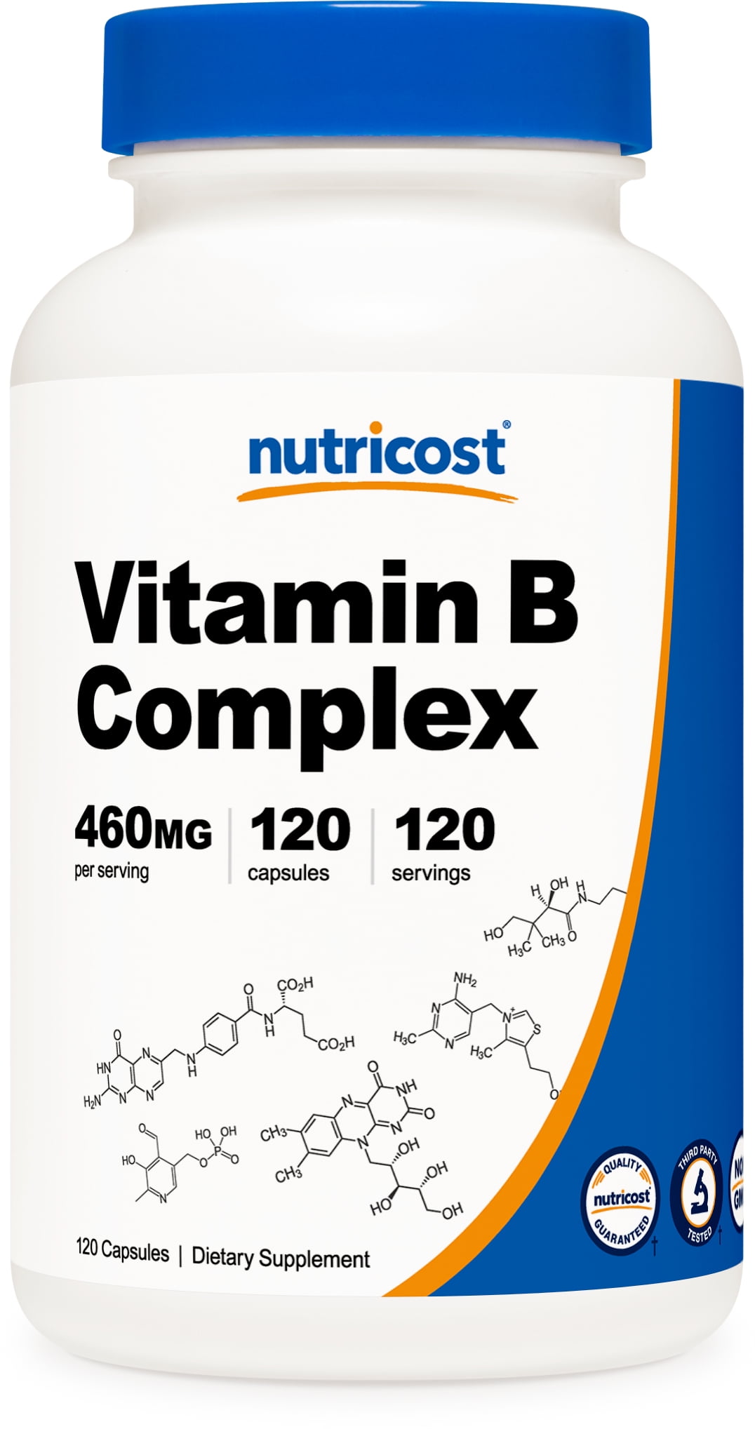 Nutricost Vitamin B Complex 460mg, 120 Capsules with Vitamin C