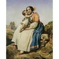 thumbnail image 2 of Dominique Louis Papety 20x24 Gold Ornate Framed and Double Matted Museum Art Print Titled - An Italian Peasant Woman and Child (C.1836 - 1841), 2 of 4