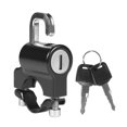 thumbnail image 1 of Universal Motorcycle Helmet Lock Anti-theft Helmet Safety Lock Metal 22mm-26mm Black With 2 Keys, 1 of 4