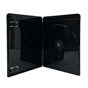 CheckOutStore 10 Premium Slim Glossy Black 4K Blu-Ray Single Cases 7MM