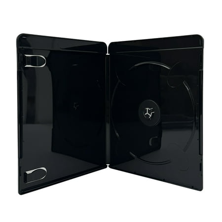 CheckOutStore 10 Premium Slim Glossy Black 4K Blu-Ray Single Cases 7MM